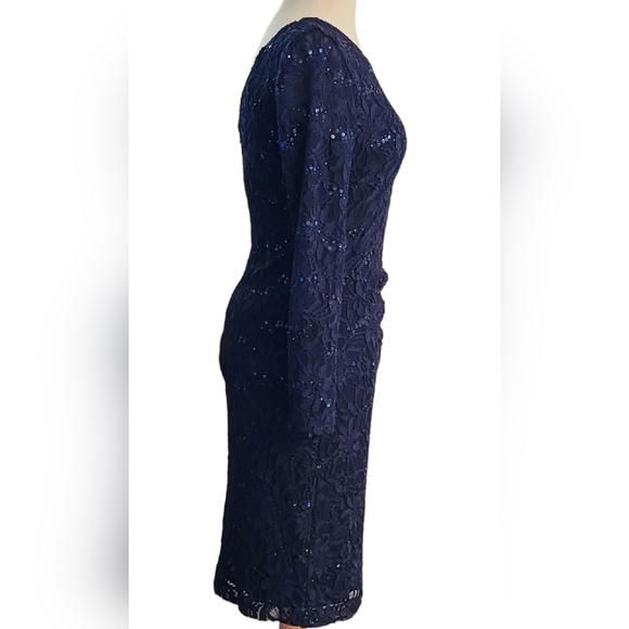 Lauren Ralph Lauren size 6 navy blue dress - Picture 2 of 10